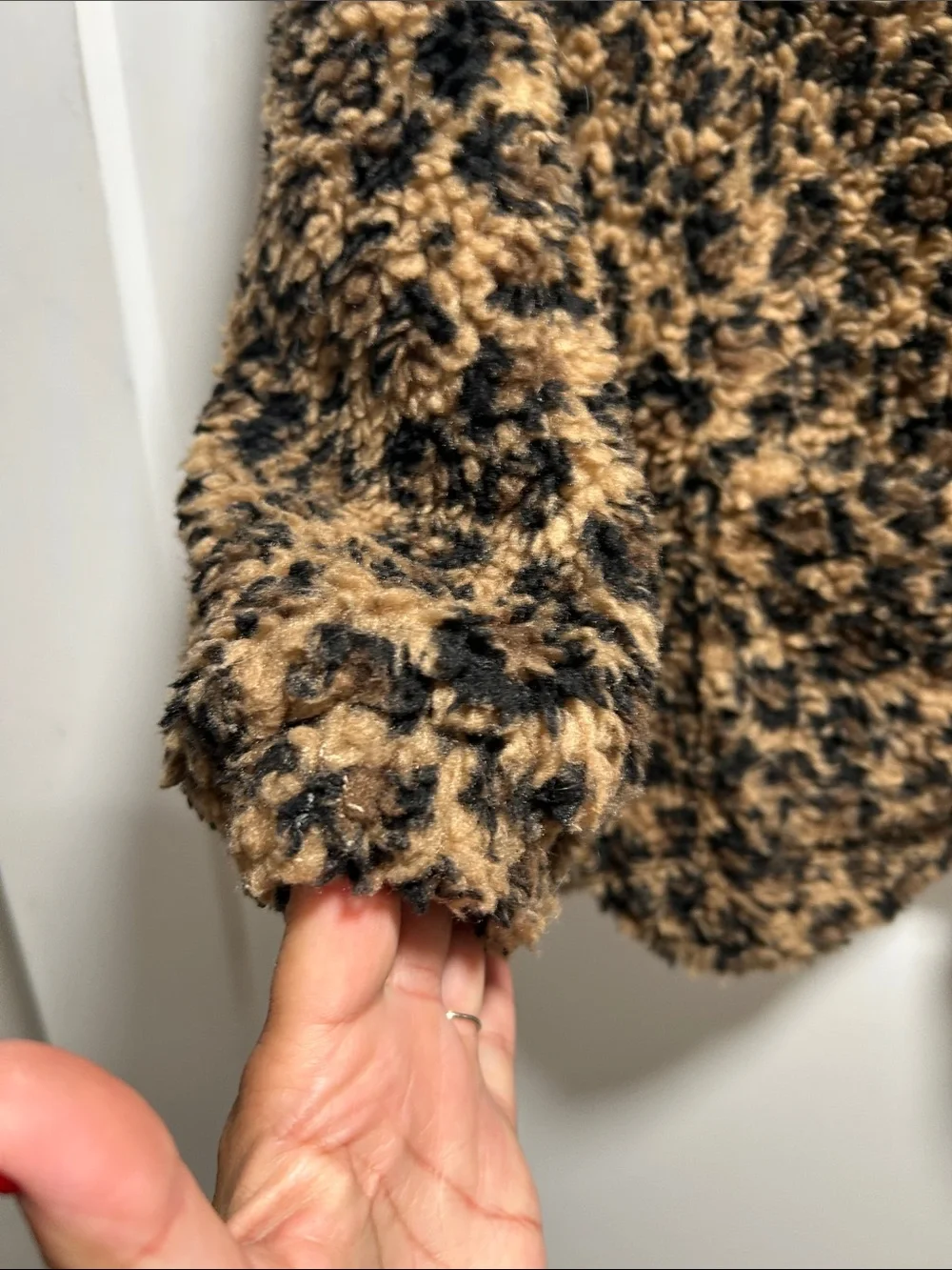Crewcuts Leopard-Print Faux Fur Puffer Jacket - Black & Tan